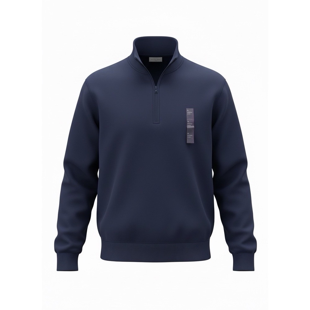 NEW Men's Sleek Spacer Half-Zip Sweatshirt ~ All In Motion Sz XL Navy Blue NWT